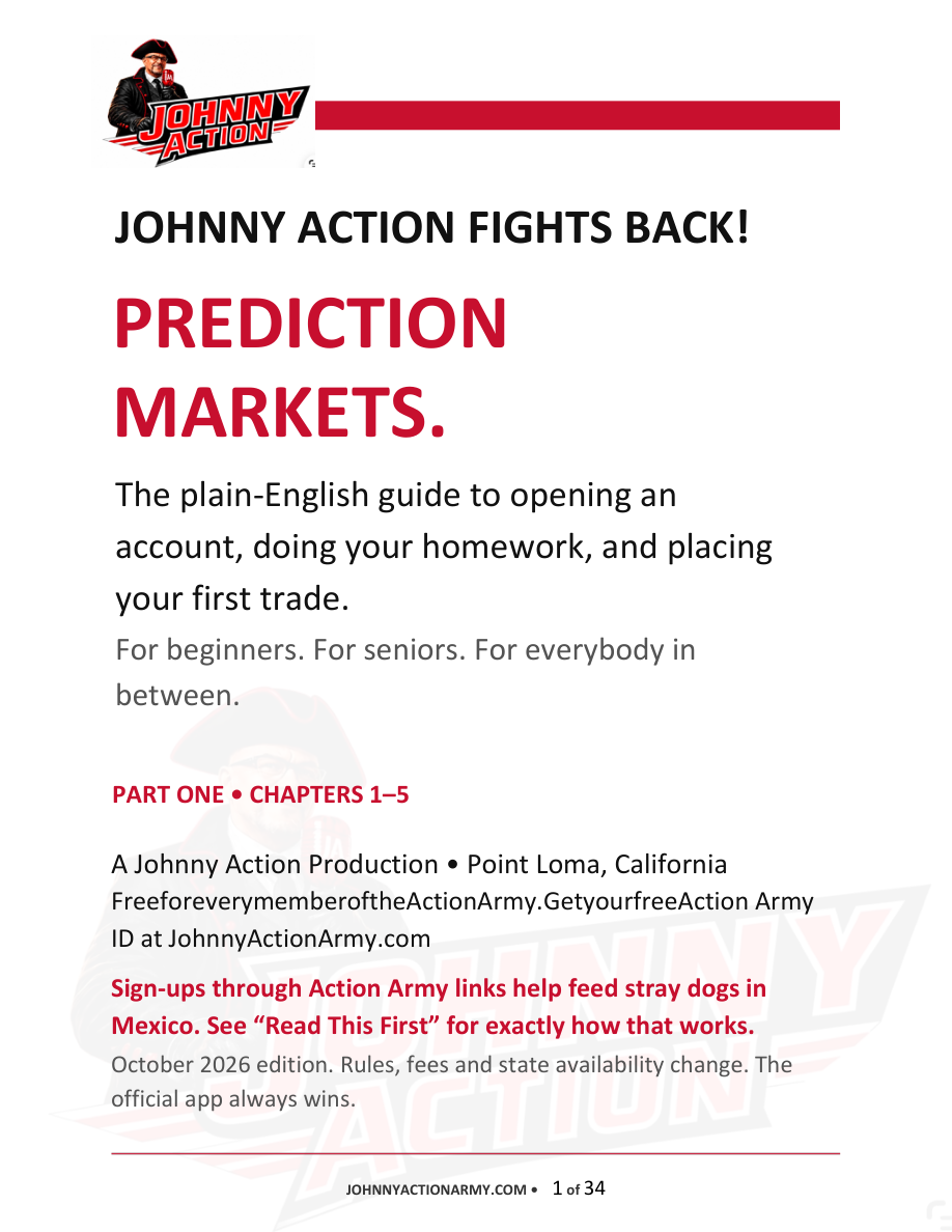 First page of Johnny Action Fights Back: Prediction Markets, Part One — Chapters 1–5